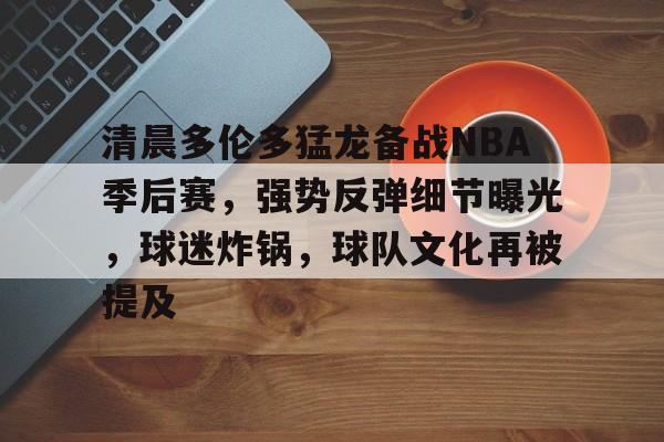 网页版登录入口-包含清晨多伦多猛龙备战NBA季后赛，强势反弹细节曝光，球迷炸锅，球队文化再被提及的词条